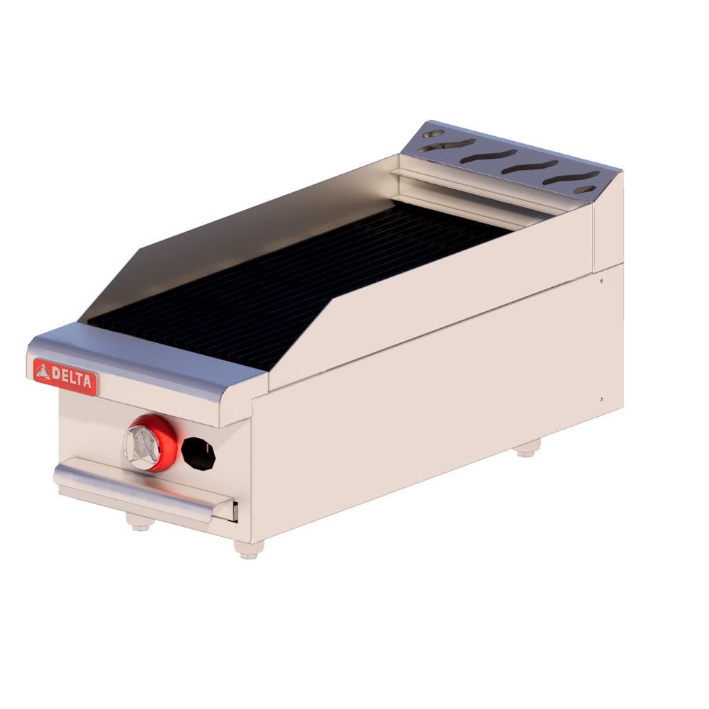 ASADOR DELTA 1-ASR | Asador Radial 26 cm | Gas | Parrillas Hierro Fundido | Charola Capta Escurrimientos | para Restaurante Taquería Cenaduría | Cocinar Restaurante Productos Carnicos Coccion Vegetales Asar Kitchen