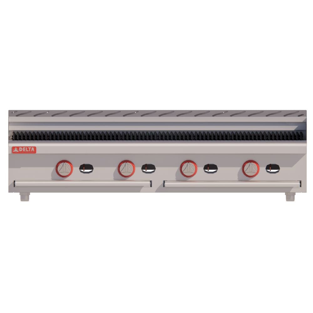 ASADOR DELTA 4-ASR | Asador 122 cm | Gas | 4 Quemadores | Parrillas Hierro Fundido | Asar Carnes Verduras | Restaurante Fonda Comedor Industrial Buffet Banquetes Cenadurias Cafeteria Restoran Food Truck