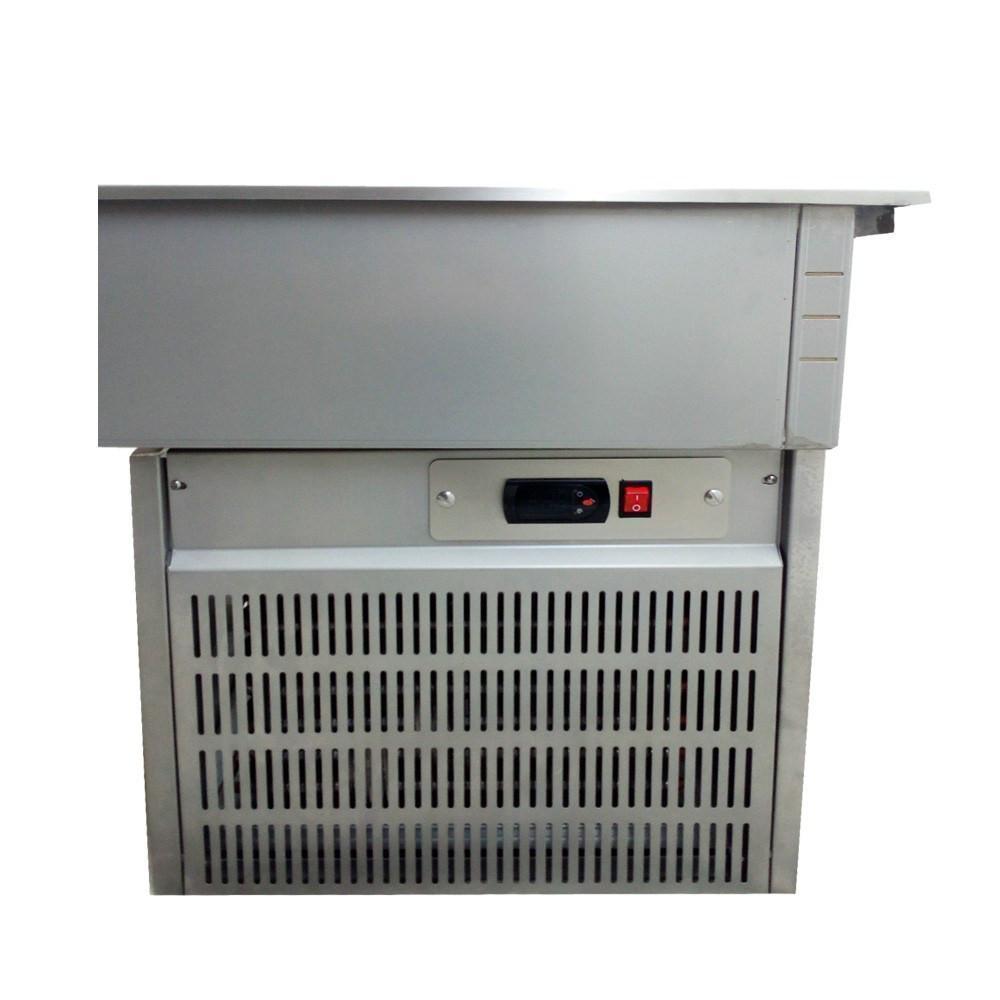 MESA FRÍA ASBER DRFB-511-CU | Mesa Fría | Tina Refrigerada | Control Temperatura Digital | 5 Insertos Enteros | Acero Inoxidable | Restaurante Fonda Puesto | Restaurante Bar Bistro Banquetes Cafeterías Servicio de Catering Preparación de Postres Alimentos Frescos