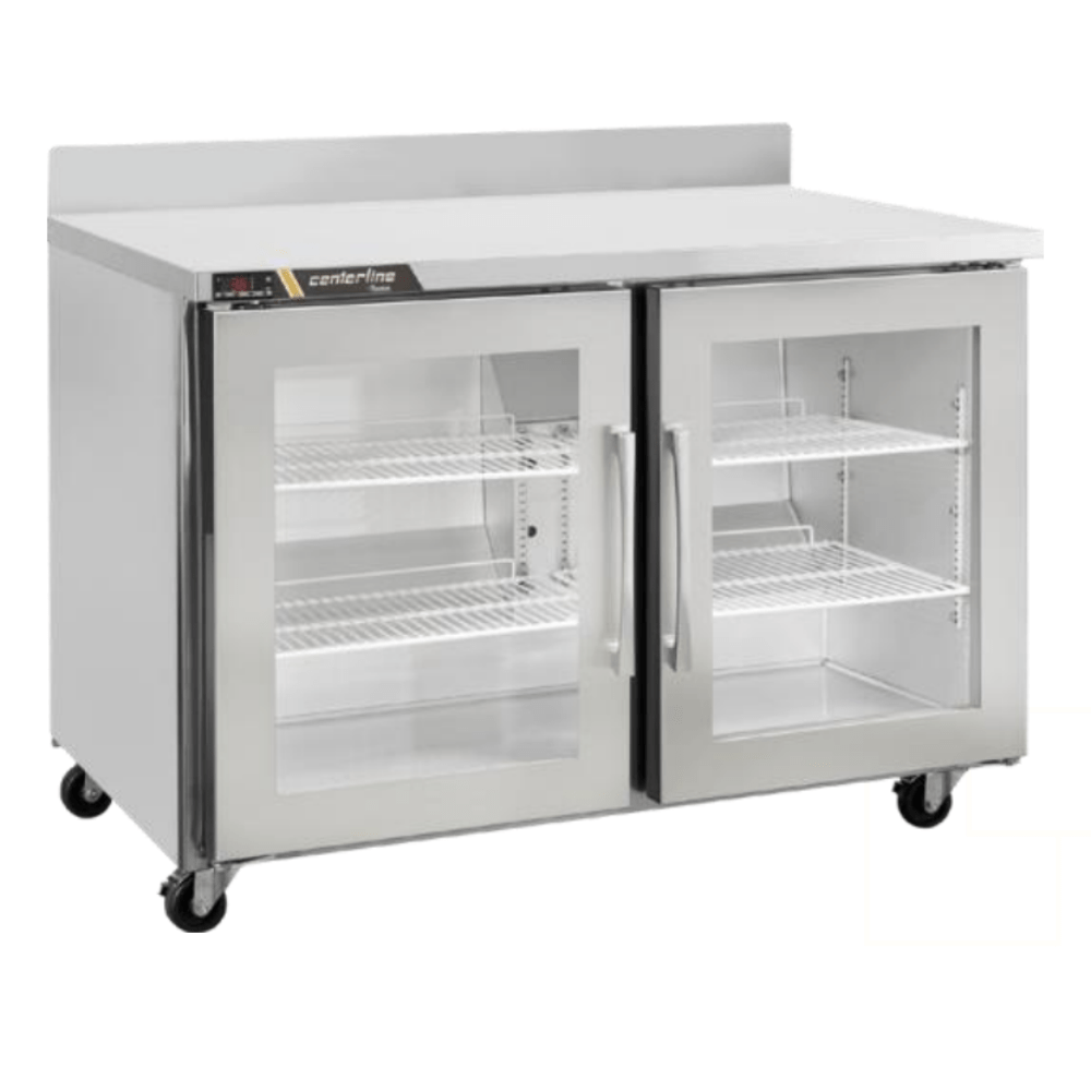 Centerline CLUC-48R-GD-WTRR Refrigerardor Bajo Barra Puertas Cristal Mesa de Trabajo Abertura Izquierda - - Centerline - King Star