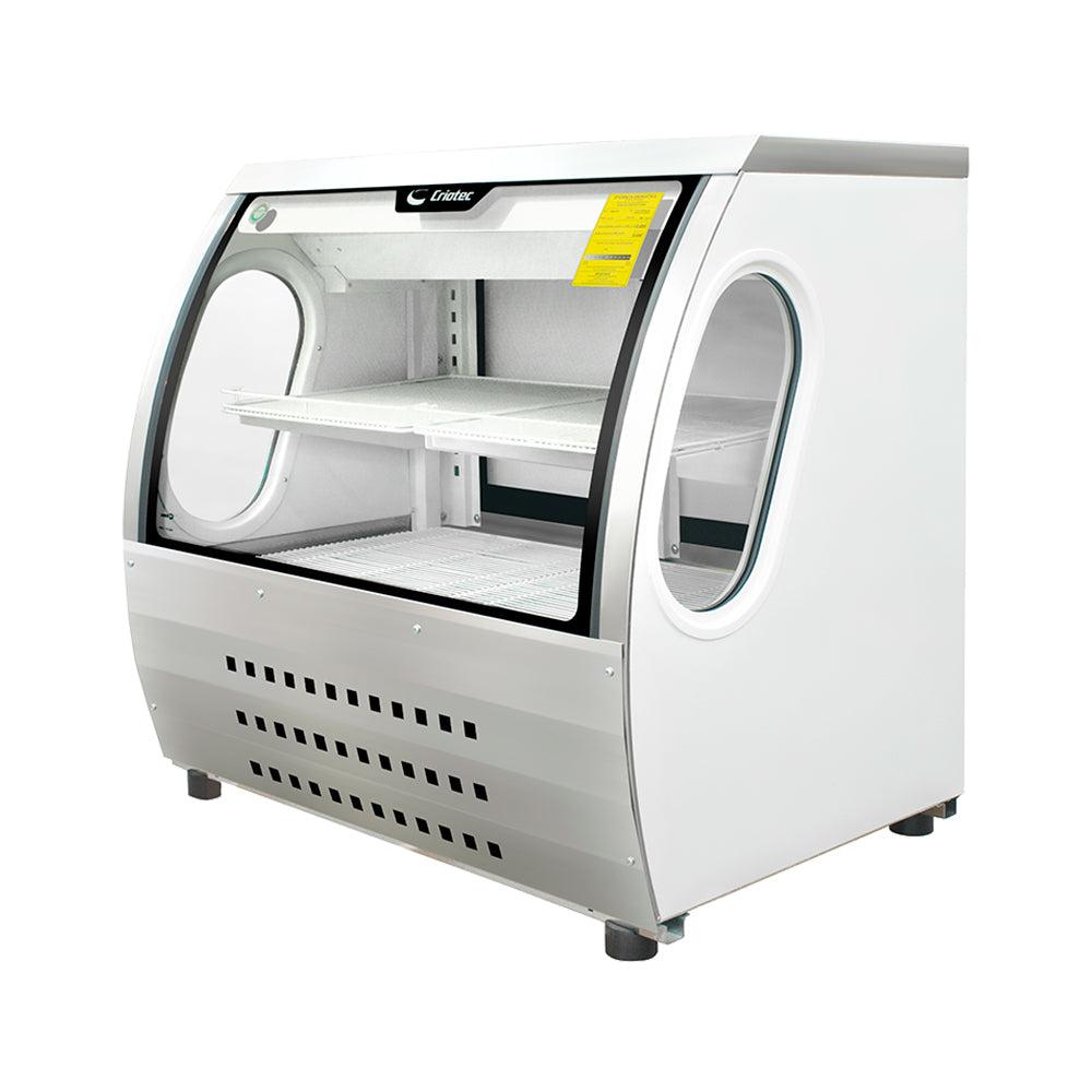 Criotec VCC-120 Vitrina Exhibidor Cristal Curvo. Pasteleria Reposteria Negocio Alimentos Pasteles Panes Exhibicion Industrial Carniceria Cremeria. King Star. Envíos seguros a todo México. Cotiza hoy mismo.