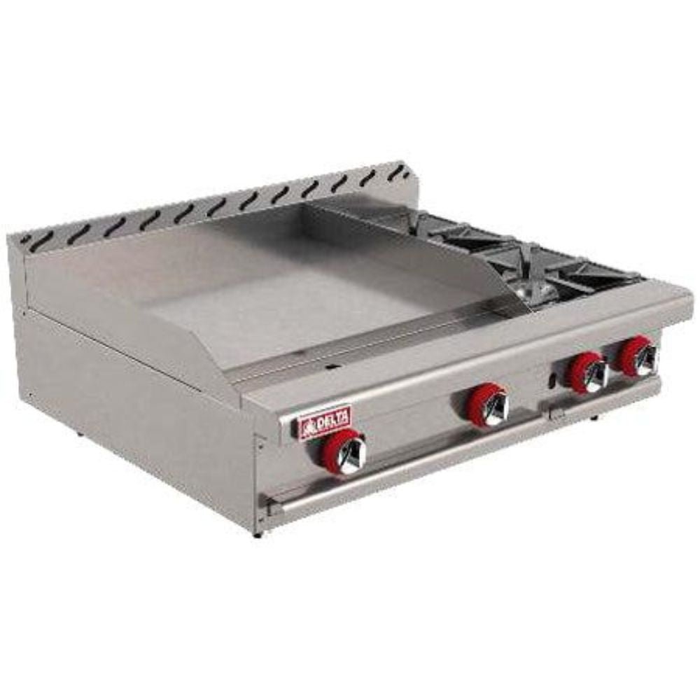 Delta Master 2-G-2-Q Mixto Plancha Parrilla Frente 92 cm Gas 4 Controles Acero Inoxidable - - Delta - King Star