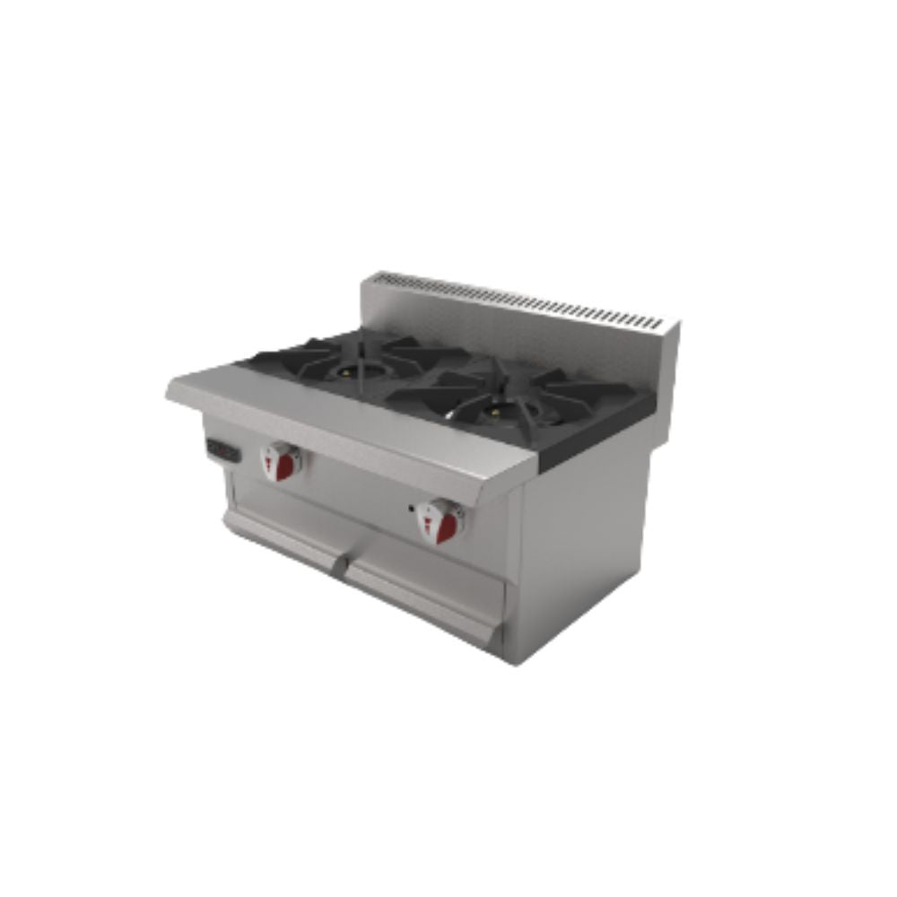 Drago CG-20-SLIM Parrilla 2 Quemadores Frente 61 cm Gas Acero Inoxidable - - Drago - King Star