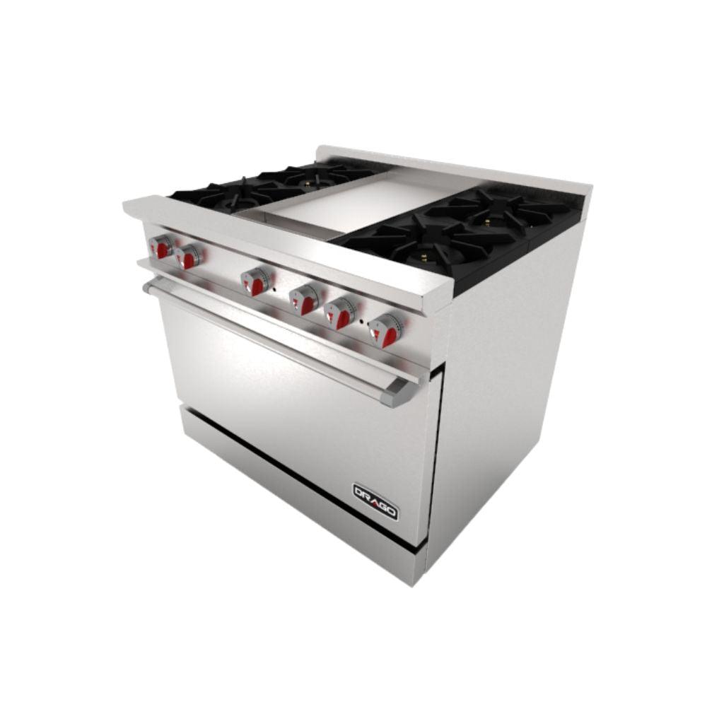 Drago CG-41P Estufa 4 Quemadores Horno Plancha - - Drago - King Star