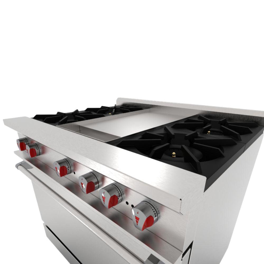 Drago CG-41P Estufa 4 Quemadores Horno Plancha - - Drago - King Star
