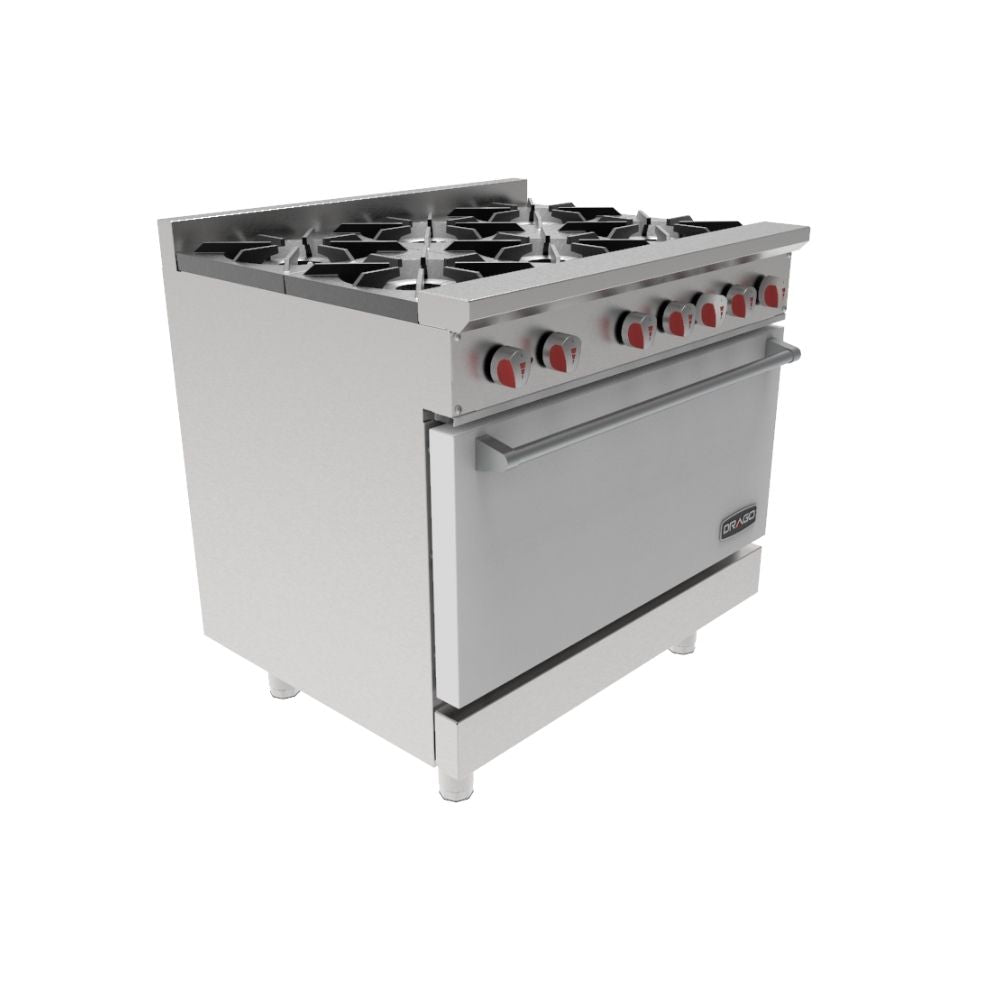 Drago CG-61 Estufa 6 Quemadores Horno Acero Inoxidable - - Drago - King Star
