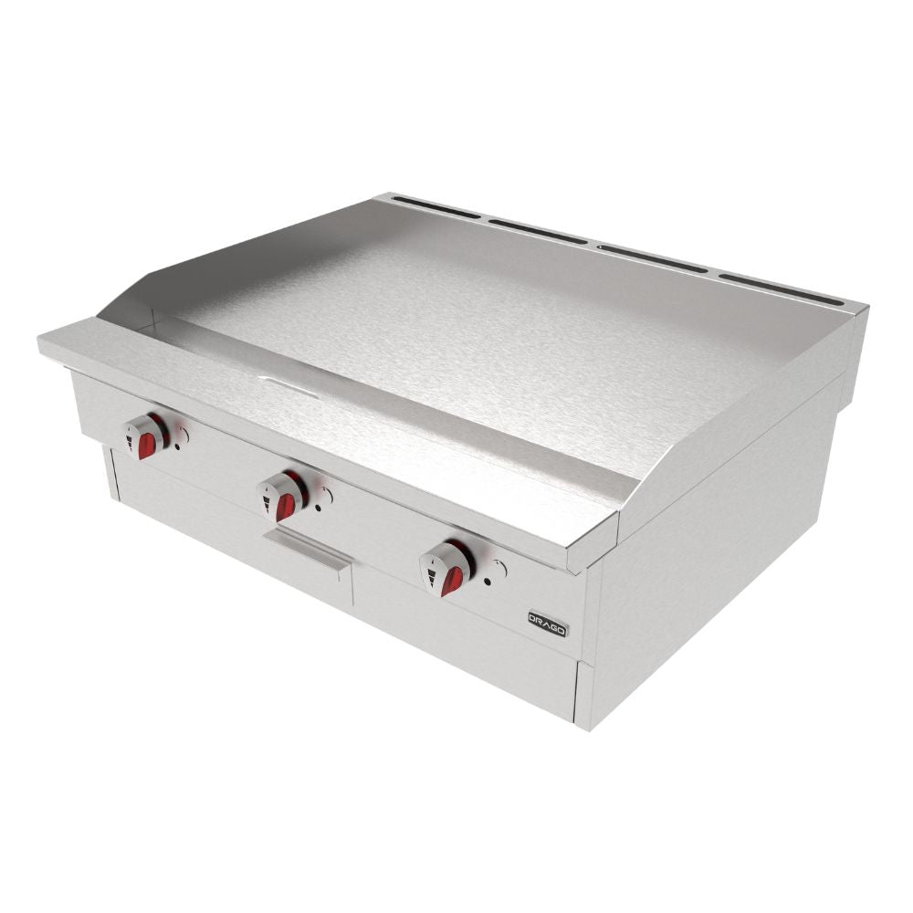Drago PG-3 Plancha 91.5 cm Gas 3 Controles Acero Inoxidable - - Drago - King Star