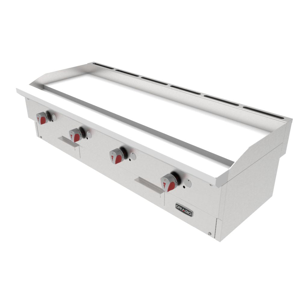Drago PG-4 SLIM Plancha Frente 122 cm - 48 pulgadas - Gas 4 Controles Acero Inoxidable - - Drago - King Star