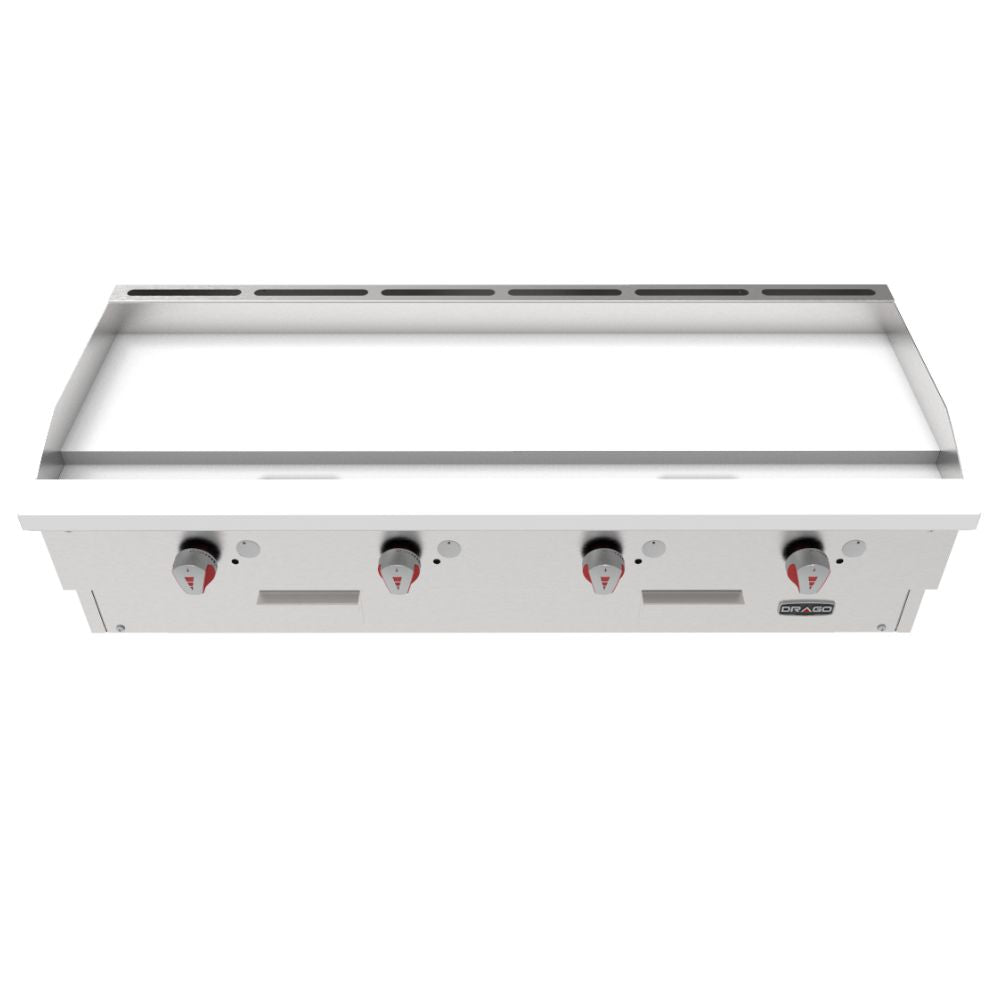 Drago PG-4 SLIM Plancha Frente 122 cm - 48 pulgadas - Gas 4 Controles Acero Inoxidable - - Drago - King Star