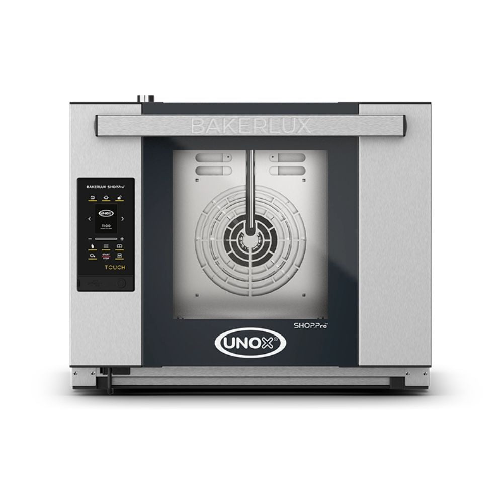 HORNO UNOX XEFR-04HS-ETDV | Horno Convección Abatible Apertura Manual Panel Tactil | Eléctrico | Acero Inoxidable | Restaurante Hotel Comedor