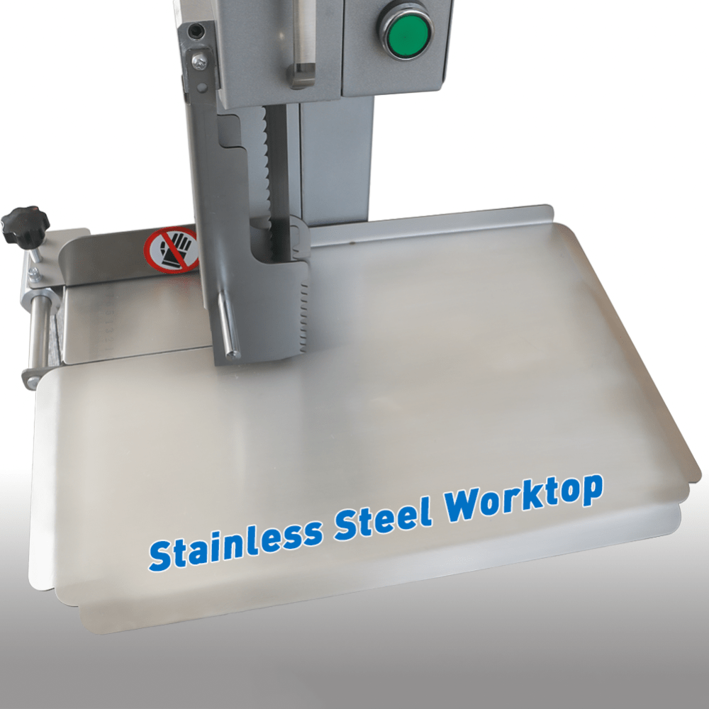 SIERRA King Star SIERRC | Sierra Carne y Hueso | 110V | Acero Inoxidable | Aluminio Fundido | Cocina Carnicería Supermercado Carne Congelada Res Puerco Pollo Pescado