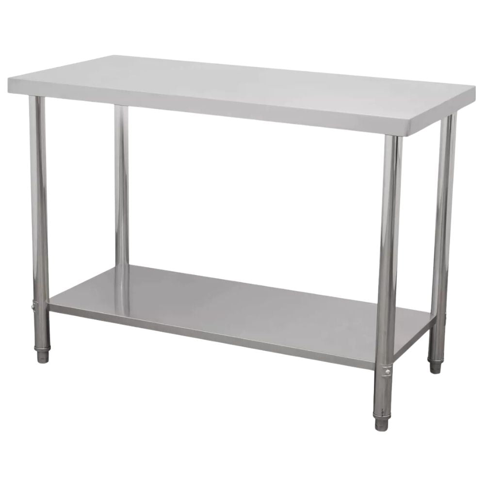 MESA King Star MLM1907759325 | Mesa de Trabajo | Frente 120 cm | Acero Inoxidable | MDF | Cocina Industrial Restaurante Bar