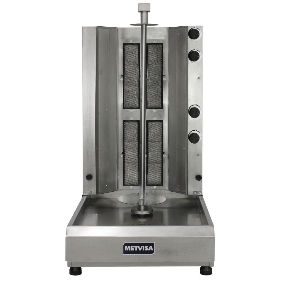 Metvisa MTA-ACGE-4 Asador Pastor Electrico 20 Kg Restaurante Cocina Comedor Industriales Asar Negocio Autoservicio Food Truck Tacos Pastor Pastorero Doneraky. KitchenMax.Store. Envíos seguros a todo México. Cotiza hoy mismo.