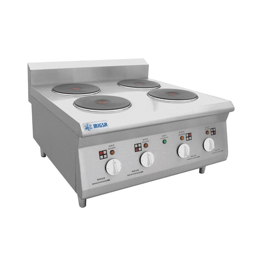 Migsa Bn600-E603 Parrilla Eléctrica 4 Platos Calientes Acero Inoxidable 220 V - Estufas - Migsa - King Star