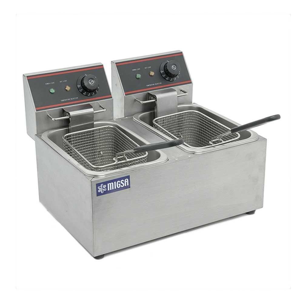 Migsa Ckef2Lts6 Freidora Electrica 2 Tinas 6 Litros Cocinar Alimentos Fondas Freir Alimento Papas A La Francesa Snacks. King Star. Envíos seguros a todo México. Cotiza hoy mismo.