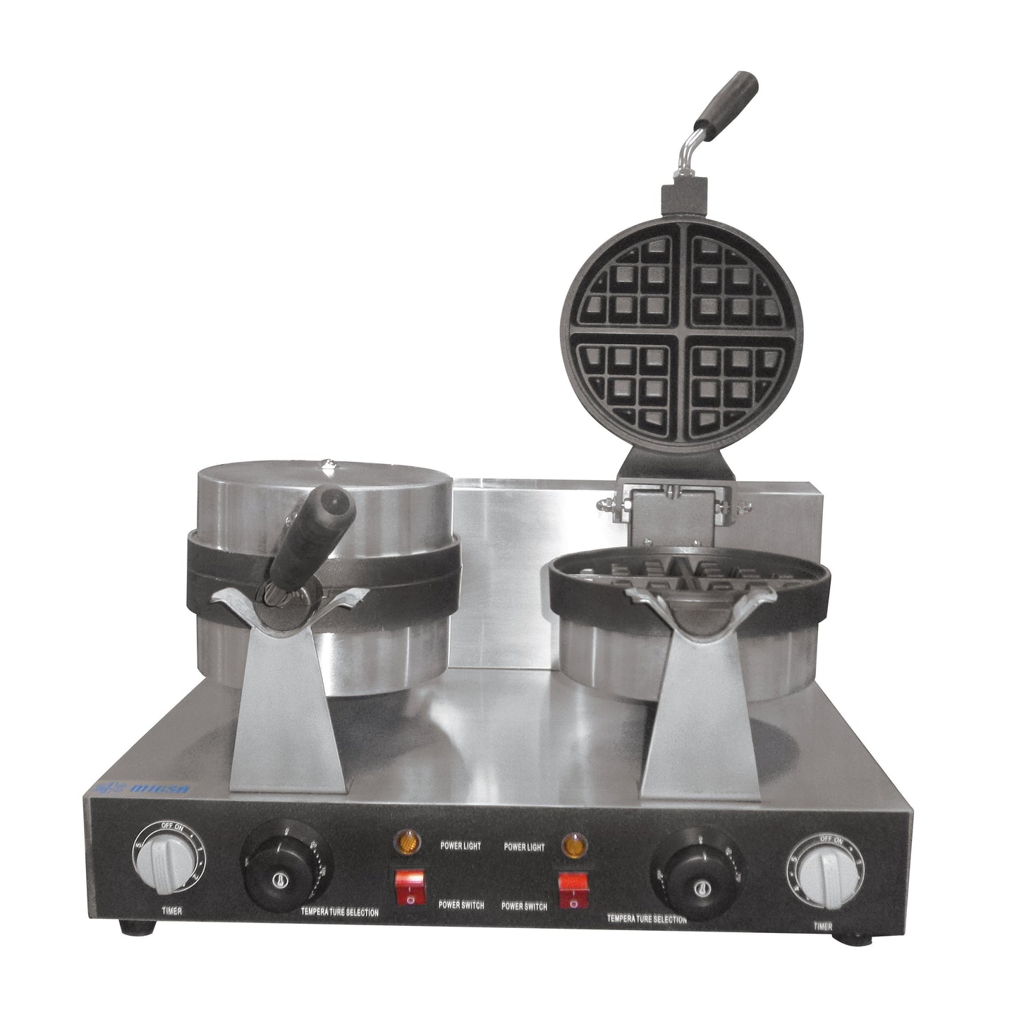 Migsa Uwbx-2 Wafflera Belga Giratoria Doble Eléctrica Acero Inoxidable 120 V - Wafleras - Migsa - King Star