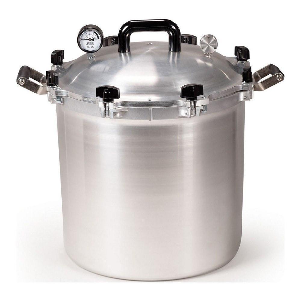 OLLA ALL AMERICAN 941 | Olla Presión | Esterilizador 41.5 Qt | Sello Metal | Manómetro | Aluminio | Gris | Hospitales Laboratorios Dentistas | Dentistas Estaciones Primeros Auxilios Comedores Cocinas Industriales