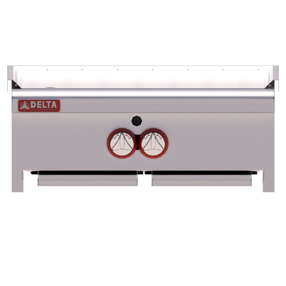 PLANCHA DELTA TY-93 | Plancha Teppanyaki Espectáculo | 90.3 cm | Gas | Recolector Grasa | Placa Acero | 1 Quemador Doble | Restaurante Asiático Teppanyaki | Restaurante Negocio Comida China Japonesa Arroz Platillos