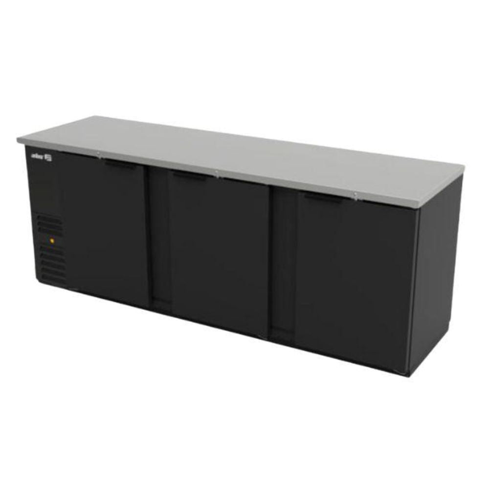 REFRIGERADOR ASBER ABBC-94 HC / S-HC | Refrigerador Contra Barra | 3 Puertas Solidas | 6 Parrillas | 34.4 Pies Cúbicos | Evaporación Automática | Cocina Hotel Fonda | Restaurante Cafetería Bar Bebidas Conservar Cerveza