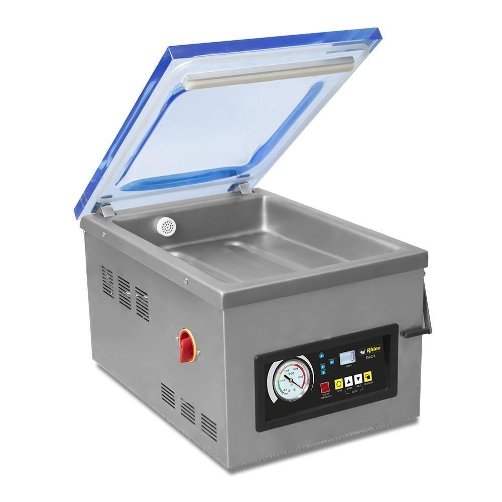 Rhino EVAC-8 Empacadora Vacío Acero Inoxidable Sellador 27 cm. Ideal para su uso en restaurantes, cocina industriales, comedores, banquetes, industriales, guardar, sellar, conservar, etc. King Star. Envíos seguros a todo México. Cotiza hoy mismo.