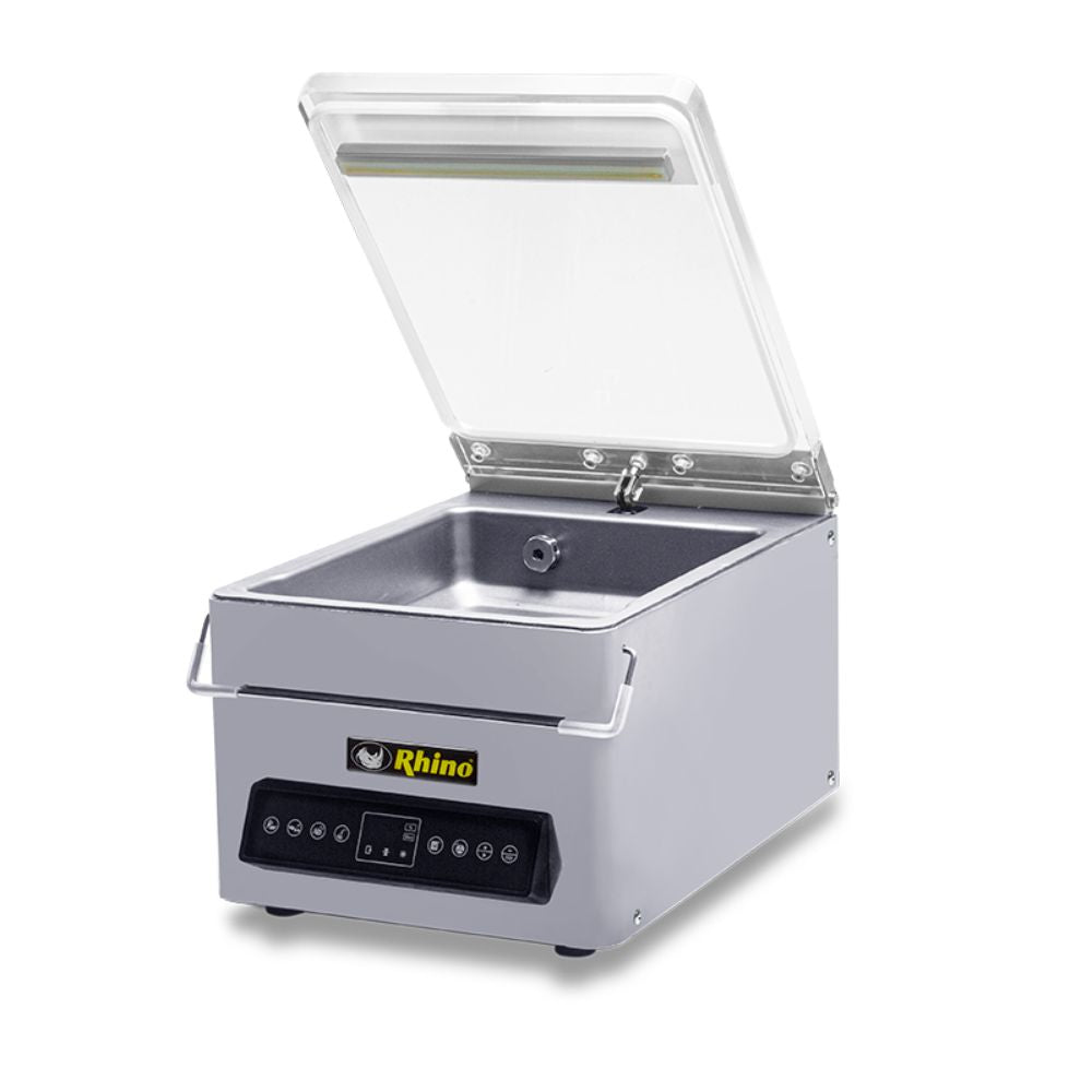 Rhino EVAC-4 Empacadora Vacío Acero Inoxidable Sellador 21 cm. Ideal para su uso en restaurantes, cocina industriales, comedores, banquetes, industriales, guardar, sellar, conservar, etc. King Star. Envíos seguros a todo México. Cotiza hoy mismo.