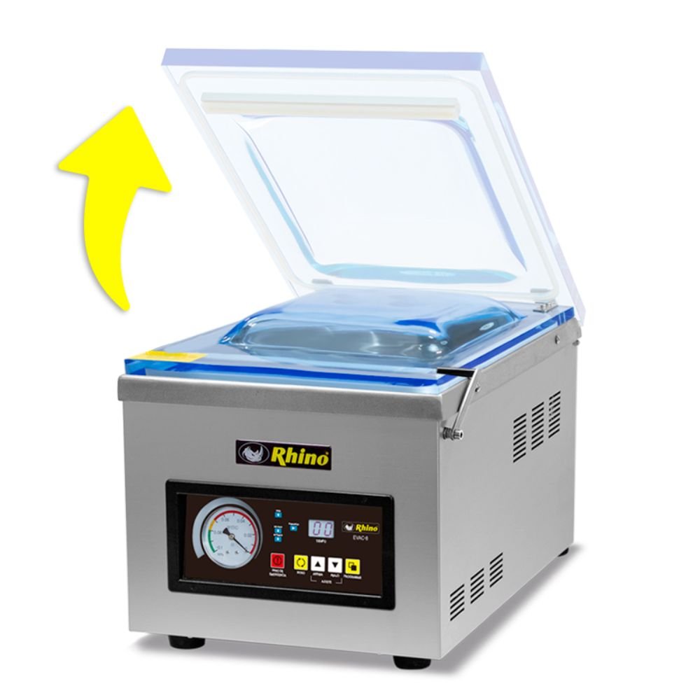 Rhino EVAC-8 Empacadora Vacío Acero Inoxidable Sellador 27 cm. Ideal para su uso en restaurantes, cocina industriales, comedores, banquetes, industriales, guardar, sellar, conservar, etc. King Star. Envíos seguros a todo México. Cotiza hoy mismo.