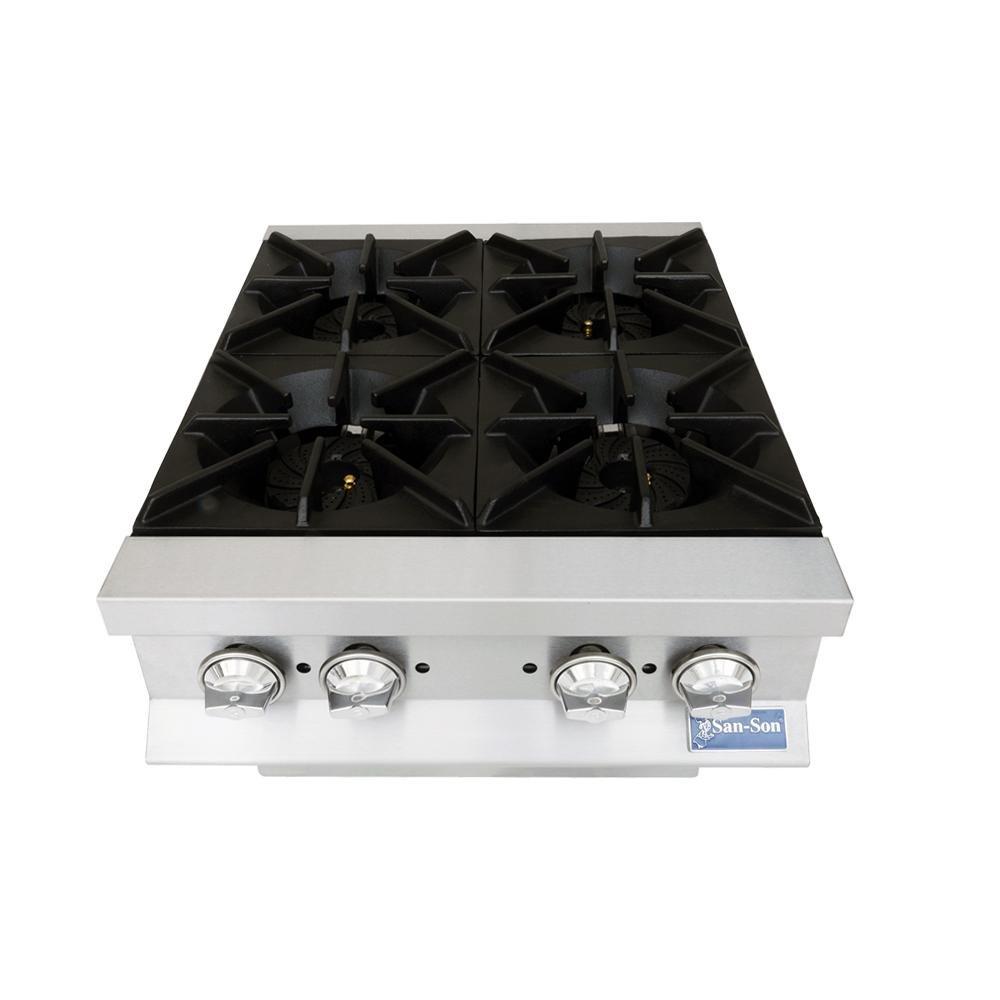San-Son SS4Q Parrilla Acero Inoxidable 4 Quemadores Hélice - Parrillas a Gas - San Son - King Star