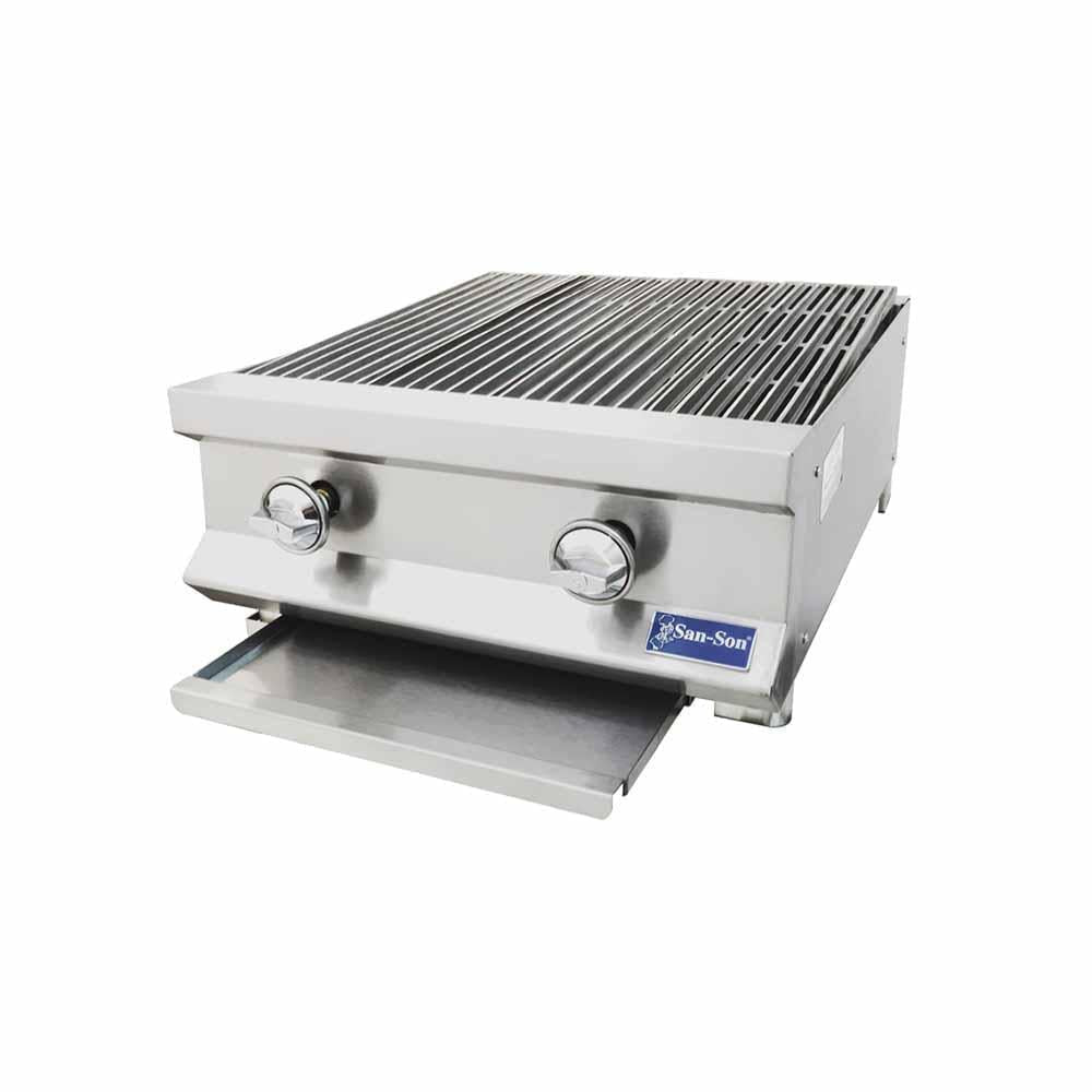 San-Son SSA24 Asador Frente 75 cm Gas 2 Controles Acero Inoxidable Gris - Asador - San Son - King Star