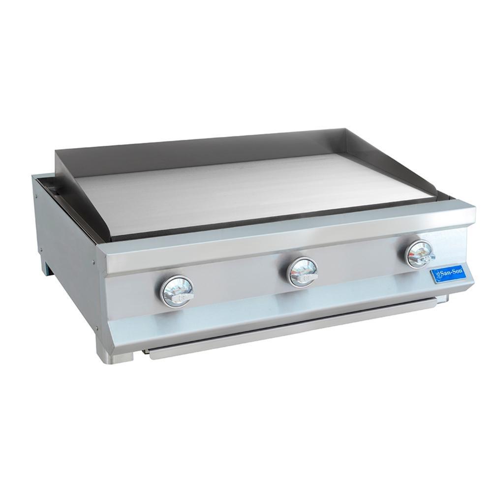 San-Son SSP36 Plancha Frente 91.5 cm Gas 3 Controles Acero Inoxidable Gris - Planchas - San Son - King Star