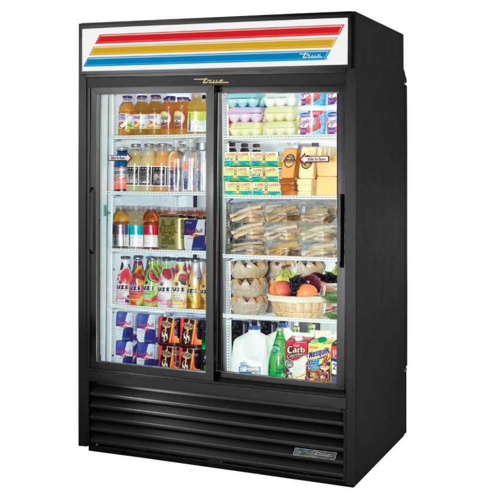 True GDM-47RL-HC-LD Refrigerador Exhibidor Vertical 2 Puertas Cristal 8 Parrillas - - True - King Star