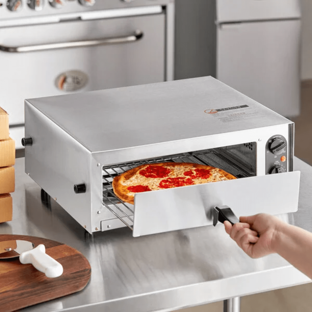 HORNO King Star CPO12TS | Horno Pizzero | Termostato Ajustable | Fácil de Limpiar | Eléctrico | Acero Inoxidable | Pizzería Casa Cafetería | Pizza Calzone Restaurante Italiano Cafetería Comedor Casa Cafetería Oficina Negocio Profesional Gourmet Uso Fácil Pizzería Comida Rápida 