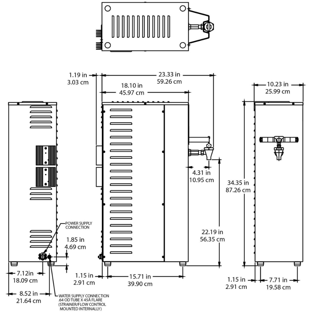 Bunn H10X-80-240, 212F 100C 50/60HZ Dispensador Agua Caliente para Cafe Te Autoservicio Comedor Cocina Industrial Cafeteria Buffete Sopa Instantanea Envíos seguros a todo México. Cotiza hoy mismo.  King Star