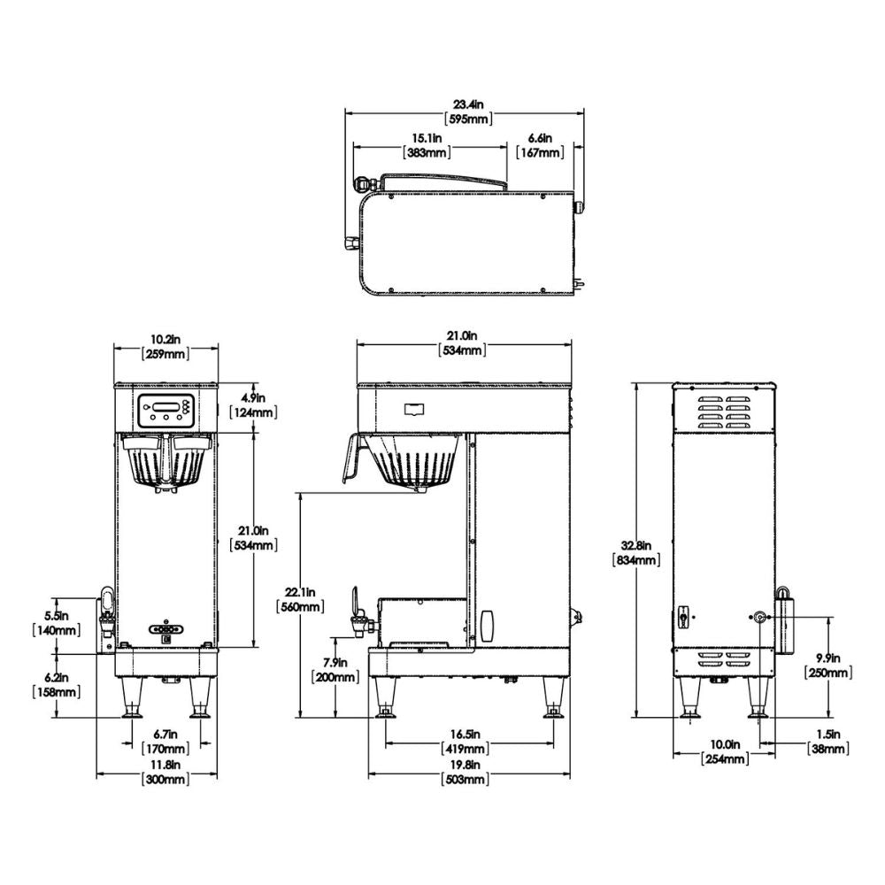 Bunn ICB SH, 120/240V SST MX Cafetera ICB Infusion Series para Restaurante Cafeteria Cafe Cafeterías Restaurantes Establecimiento Cocina Comedor Negocio Bebidas Bar. King Star. Envíos seguros a todo México. Cotiza hoy mismo.