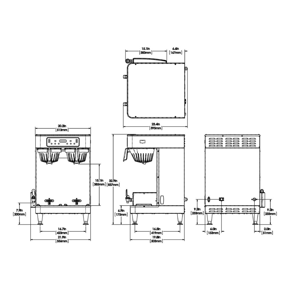 Bunn ICB TWIN SH, 120/240V SST Cafetera ICB Infusion Series Twin para Restaurante Cafeteria Cafeterías Restaurantes Establecimiento Cocina Comedor Negocio Bebidas Bar. King Star. Envíos seguros a todo México. Cotiza hoy mismo.