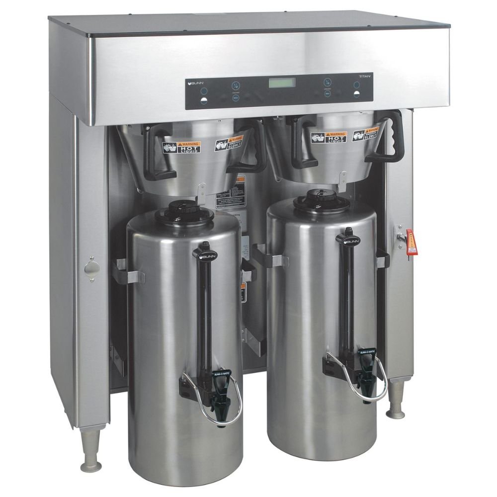 Bunn TITAN DUAL, 120/240V 1PH/3PH Cafetera Dual para Restaurante Cocina Industrial Cafeteria Cafeterías Restaurantes Establecimiento Cocina Comedor Negocio Bebidas Bar.  King Star. Envíos seguros a todo México. Cotiza hoy mismo. Ambientada