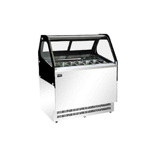 CRT FGGS1200LM Exhibidor Gelato Cristal Templado Temperatura  -14 a -18 °C  Acero Inoxidable - Vitrinas Refrigeradas - CRT - King Star