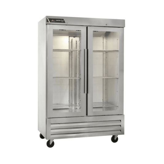 Centerline CLBM-49R-FG-LL Refrigerador Vertical 2 Secciones 2 Puertas Cristal Abertura a la Izquierda -  - Centerline - King Star