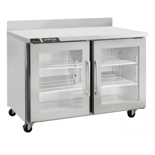 Centerline CLUC-48R-GD-WTRR Refrigerardor Bajo Barra Puertas Cristal Mesa de Trabajo Abertura Izquierda -  - Centerline - King Star
