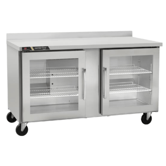 Centerline CLUC-60R-GD-WTLL Refrigerador Bajo Barra Puertas Cristal Mesa de Trabajo Abertura Izquierda -  - Centerline - King Star