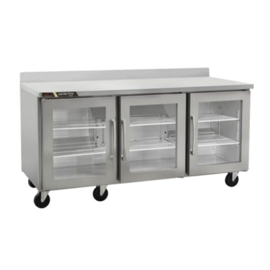 Centerline CLUC-72R-GD-WTLLL 72” Refrigerador Bajo Barra Mesa Trabajo 3 Puertas Cristal Abertura Izquierda Izquierda 183.2 cm -  - Centerline - King Star