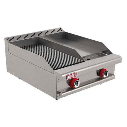 Delta Master 1-ASR-1-G Mixto Asador Plancha Gas Acero Inoxidable Asar Negocio Tostar Restaurante Cocina Comedor Industriales Asada Autoservicio Alta Cocina. Ideal para restaurante, cocina, industrial, tostar, abrasar, alta cocina, banquetes, alta cocina, negocio, cocinar, carne, res, puerco, pollo, hamburguesas, verduras, vegetales, elotes, barbecue, bbq, brochetas, carne asada, autoservicio, etc. King Star. Envíos seguros a todo México. Cotiza hoy mismo.