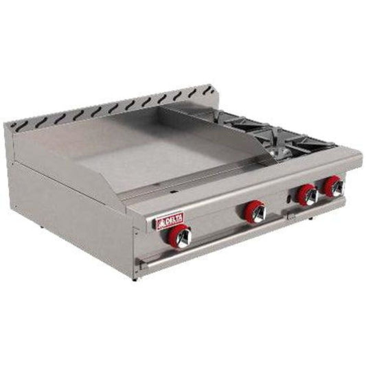 Delta Master 2-G-2-Q Mixto Plancha Parrilla Frente 92 cm Gas 4 Controles Acero Inoxidable -  - Delta - King Star
