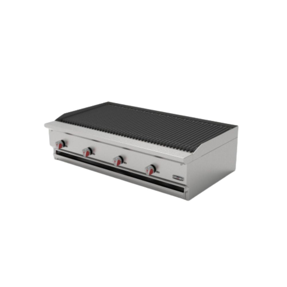 Drago AG-4-R Asador Gas Radiante Acero Inoxidable Asar Negocio Tostar Restaurante Cocina Comedor Industriales Asada Autoservicio Alta Cocina. Ideal para restaurante, cocina, industrial, tostar, abrasar, alta cocina, banquetes, alta cocina, negocio, cocinar, carne, res, puerco, pollo, hamburguesas, verduras, vegetales, elotes, barbecue, bbq, brochetas, carne asada, autoservicio, etc. King Star. Envíos seguros a todo México. Cotiza hoy mismo.
