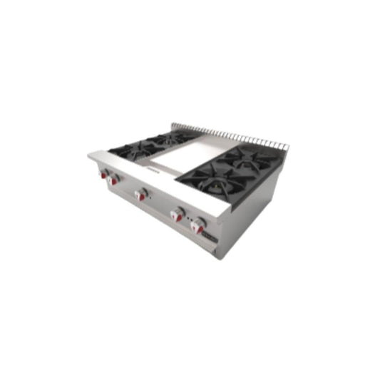 Drago CG-40P Parrilla Combinada Frente 92 cm Gas 4 Quemadores Acero Inoxidable -  - Drago - King Star