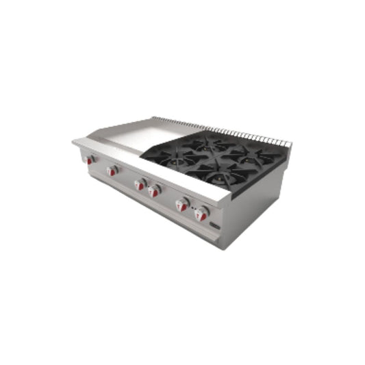 Drago CG-40PD Parrilla Combinada Frente 122 cm Gas 4 Quemadores Acero Inoxidable -  - Drago - King Star