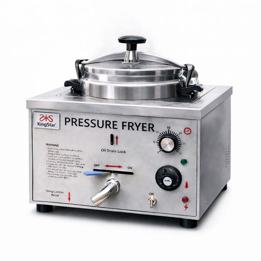 FREIDORA KINGSTAR FPK1E | Freidora a Presión | Eléctrica | Restaurante Comida Rápida Cocinas Fondas Restaurantes Cenadurias Comedores Industriales Preparación de Alimentos Cocción 