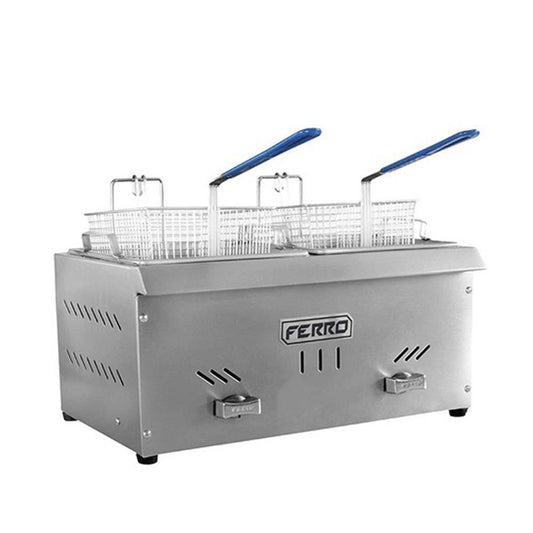 Ferro 16181002 Freidor Petit Doble 6 lt Acero Inoxidable - Freidoras - Ferro - King Star