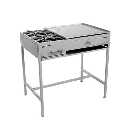 Ferro 16543002 Parrilla 2 Quemadores Plancha Gas LP 90 cm - Parrilla - Ferro - King Star