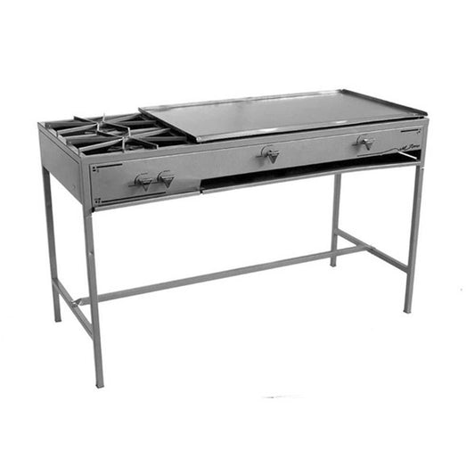 Ferro 16543003 Parrilla 2 Quemadores Plancha Gas LP 140 cm - Parrilla - Ferro - King Star