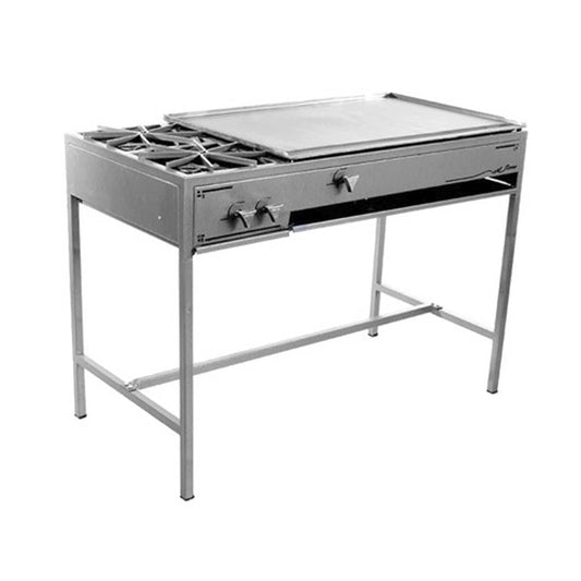 Ferro 16543011 Plancha Parrilla 120 cm Frente Gas 3 Controles Acero Gris - Parrilla - Ferro - King Star